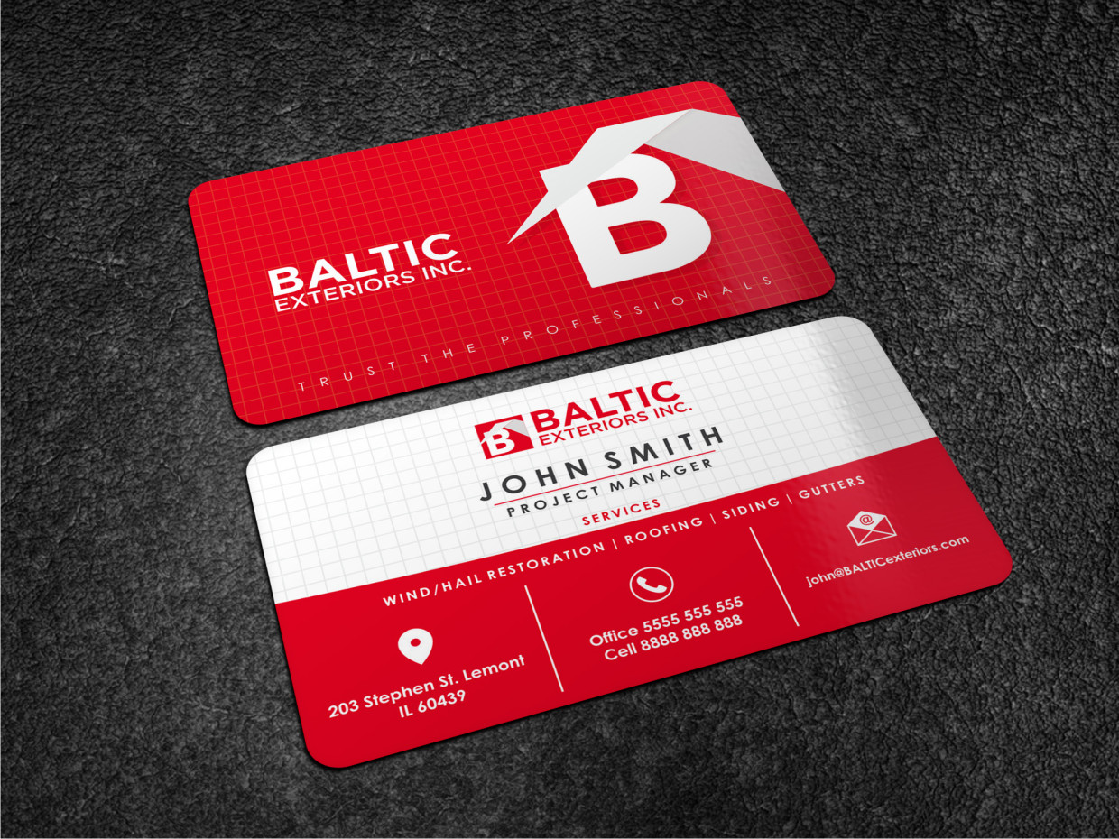 Diseño de Tarjeta de Presentación por Atvento Graphics para Baltic Exteriors | Diseño #17570434