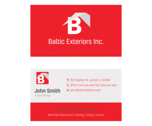 Design de Carte de Visite par Johanna J. pour Baltic Exteriors | Design #17572773