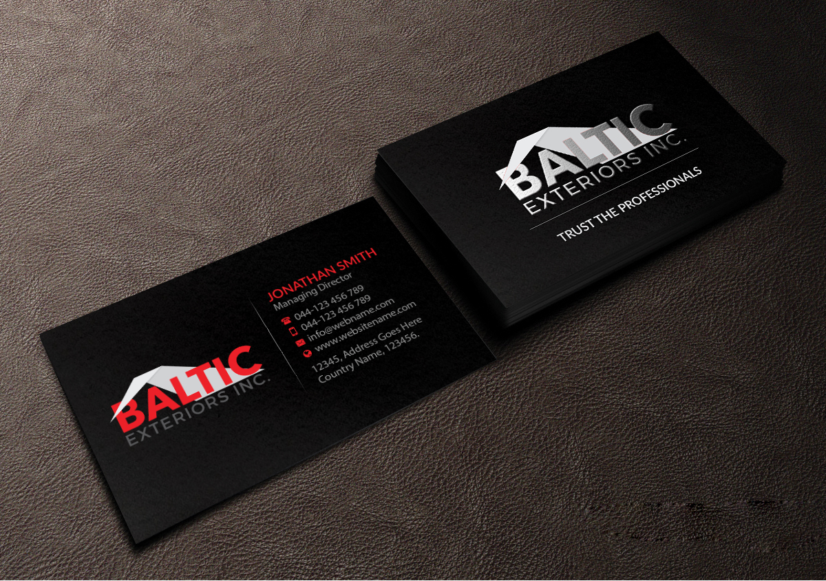 Business Card Design by Creations Box 2015 for Baltic Exteriors | Design #17576398