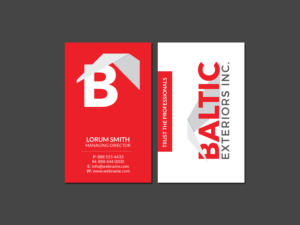Business Card Design by Creations Box 2015 for Baltic Exteriors | Design: #17577269
