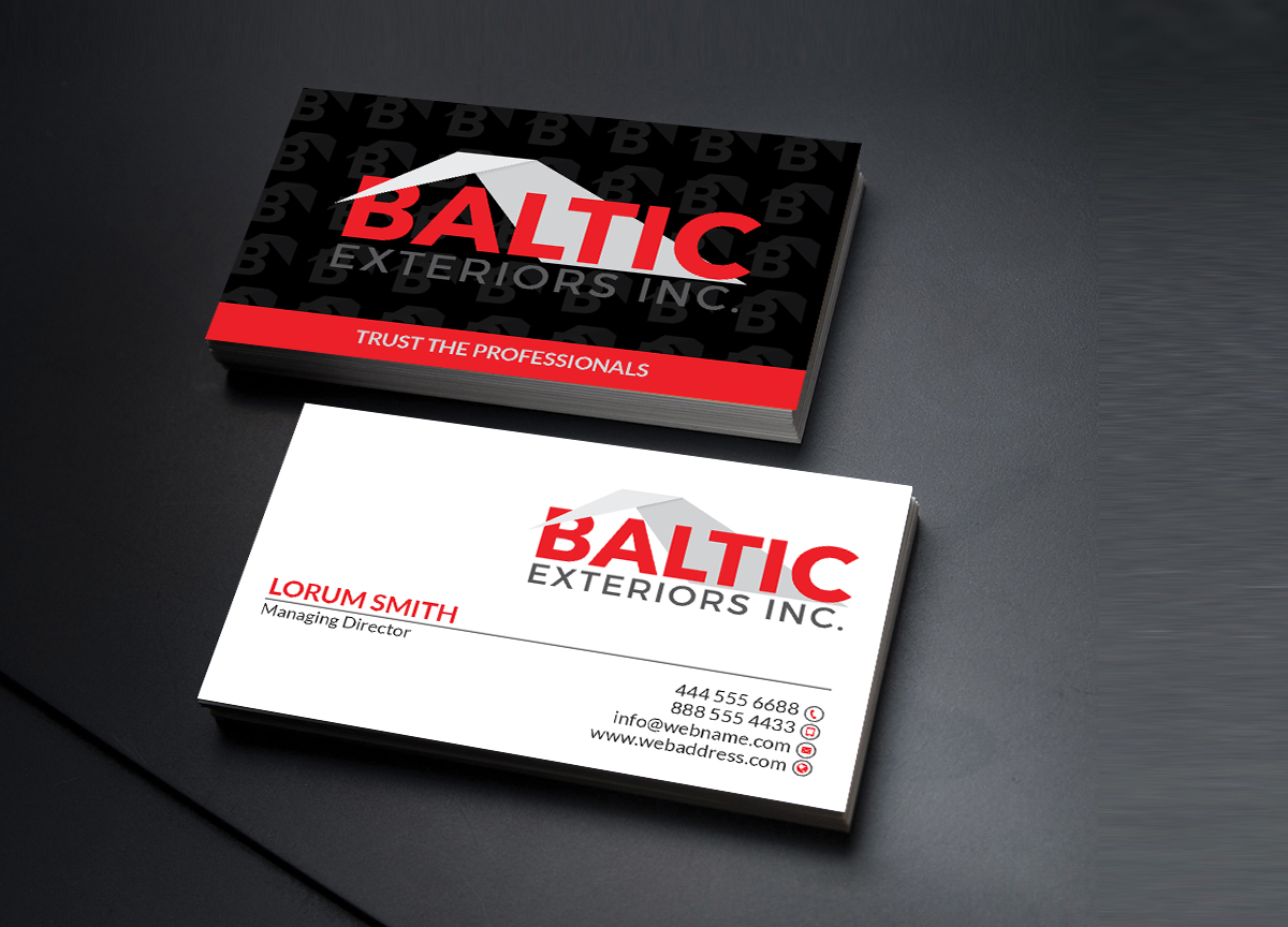Business Card Design by Creations Box 2015 for Baltic Exteriors | Design #17577272