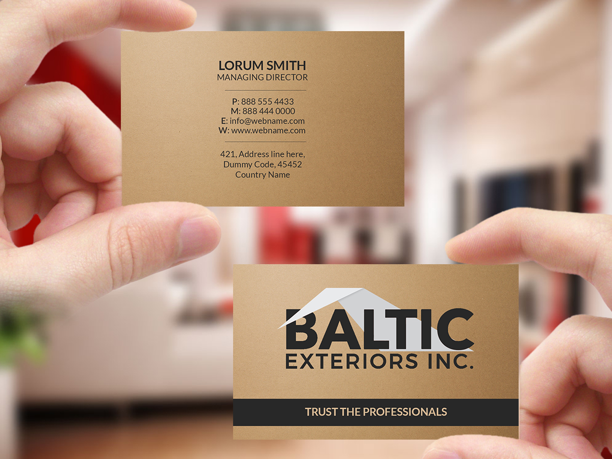 Business Card Design by Creations Box 2015 for Baltic Exteriors | Design #17577275