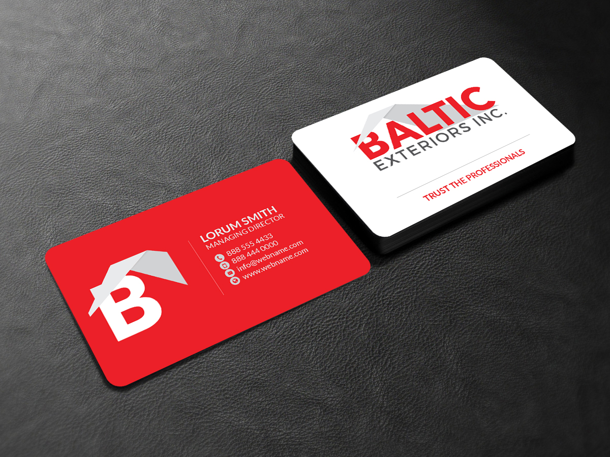 Business Card Design by Creations Box 2015 for Baltic Exteriors | Design #17577277