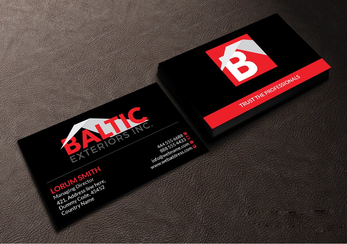 Diseño de Tarjeta de Presentación por Creations Box 2015 para Baltic Exteriors | Diseño #17577279