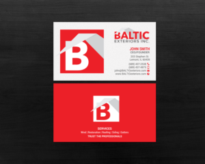 Business Card Design by chandrayaan.creative for Baltic Exteriors | Design: #17584425