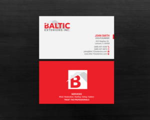 Business Card Design by chandrayaan.creative for Baltic Exteriors | Design: #17584427