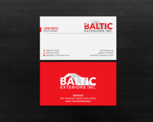 Business Card Design by chandrayaan.creative for Baltic Exteriors | Design: #17584429