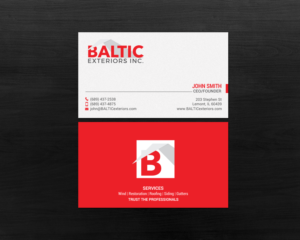 Business Card Design by chandrayaan.creative for Baltic Exteriors | Design: #17584691