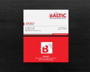 Business Card Design by chandrayaan.creative for Baltic Exteriors | Design: #17584693