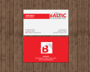 Visitenkarten-Design von chandrayaan.creative für Baltic Exteriors | Design: #17586984