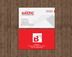 Business Card Design by chandrayaan.creative for Baltic Exteriors | Design: #17586985