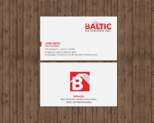 Business Card Design by chandrayaan.creative for Baltic Exteriors | Design: #17587007