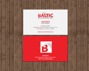 Business Card Design by chandrayaan.creative for Baltic Exteriors | Design: #17587010