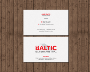 Business Card Design by chandrayaan.creative for Baltic Exteriors | Design: #17587011