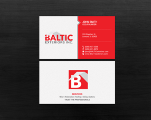 Business Card Design by chandrayaan.creative for Baltic Exteriors | Design: #17587034