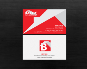 Business Card Design by chandrayaan.creative for Baltic Exteriors | Design: #17587036