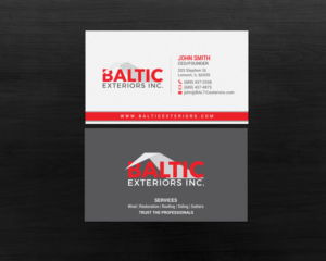 Business Card Design by chandrayaan.creative for Baltic Exteriors | Design: #17604768