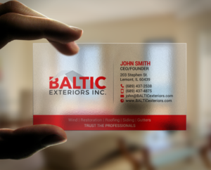Business Card Design by chandrayaan.creative for Baltic Exteriors | Design: #17604769