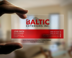 Business Card Design by chandrayaan.creative for Baltic Exteriors | Design: #17604771
