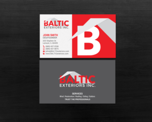 Business Card Design by chandrayaan.creative for Baltic Exteriors | Design: #17604841