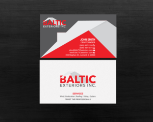 Business Card Design by chandrayaan.creative for Baltic Exteriors | Design: #17604844