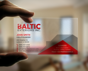 Business Card Design by chandrayaan.creative for Baltic Exteriors | Design: #17604889