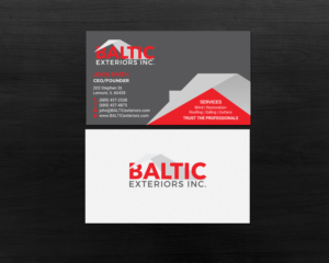 Business Card Design by chandrayaan.creative for Baltic Exteriors | Design: #17604890