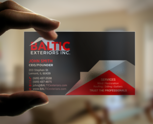 Business Card Design by chandrayaan.creative for Baltic Exteriors | Design: #17604891