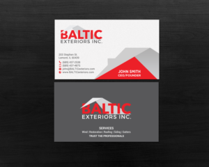 Business Card Design by chandrayaan.creative for Baltic Exteriors | Design: #17604892