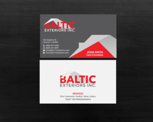 Business Card Design by chandrayaan.creative for Baltic Exteriors | Design: #17604977