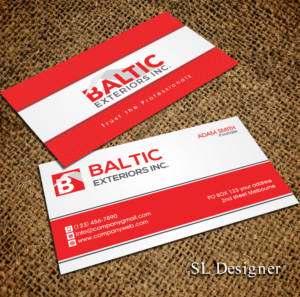 Business Card Design by SL Designer for Baltic Exteriors | Design: #17574840