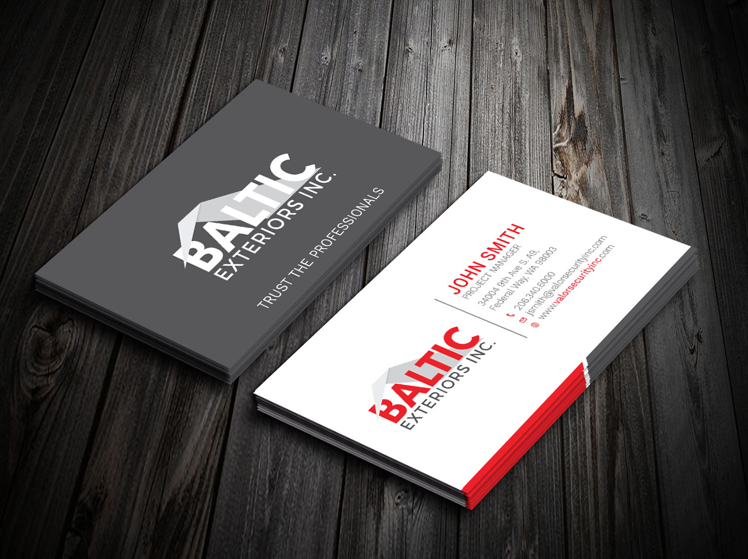 Business Card Design by Tripti Ranjan Gain for Baltic Exteriors | Design #17577503