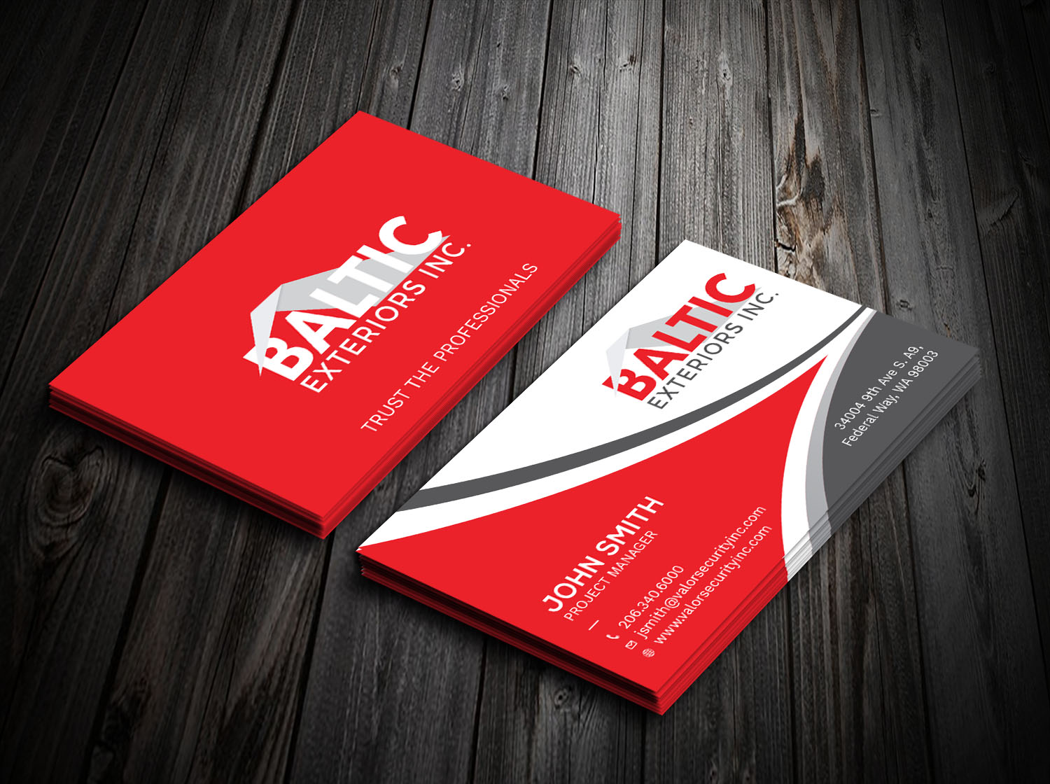 Business Card Design by Tripti Ranjan Gain for Baltic Exteriors | Design #17577506