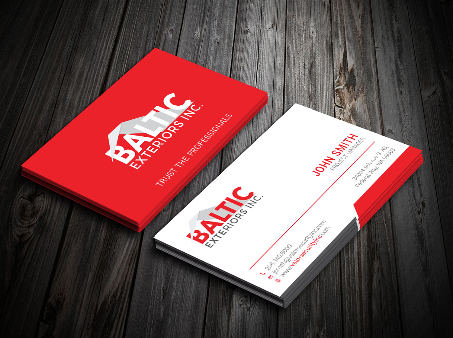 Business Card Design by Tripti Ranjan Gain for Baltic Exteriors | Design #17577507