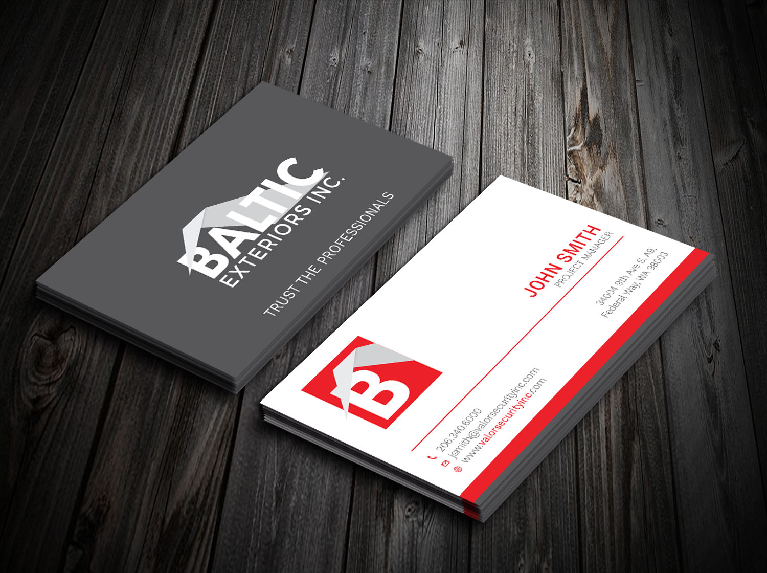 Business Card Design by Tripti Ranjan Gain for Baltic Exteriors | Design #17577530