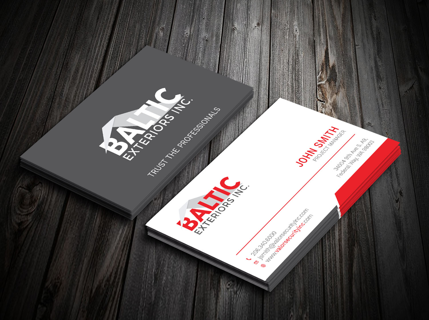 Business Card Design by Tripti Ranjan Gain for Baltic Exteriors | Design #17577531