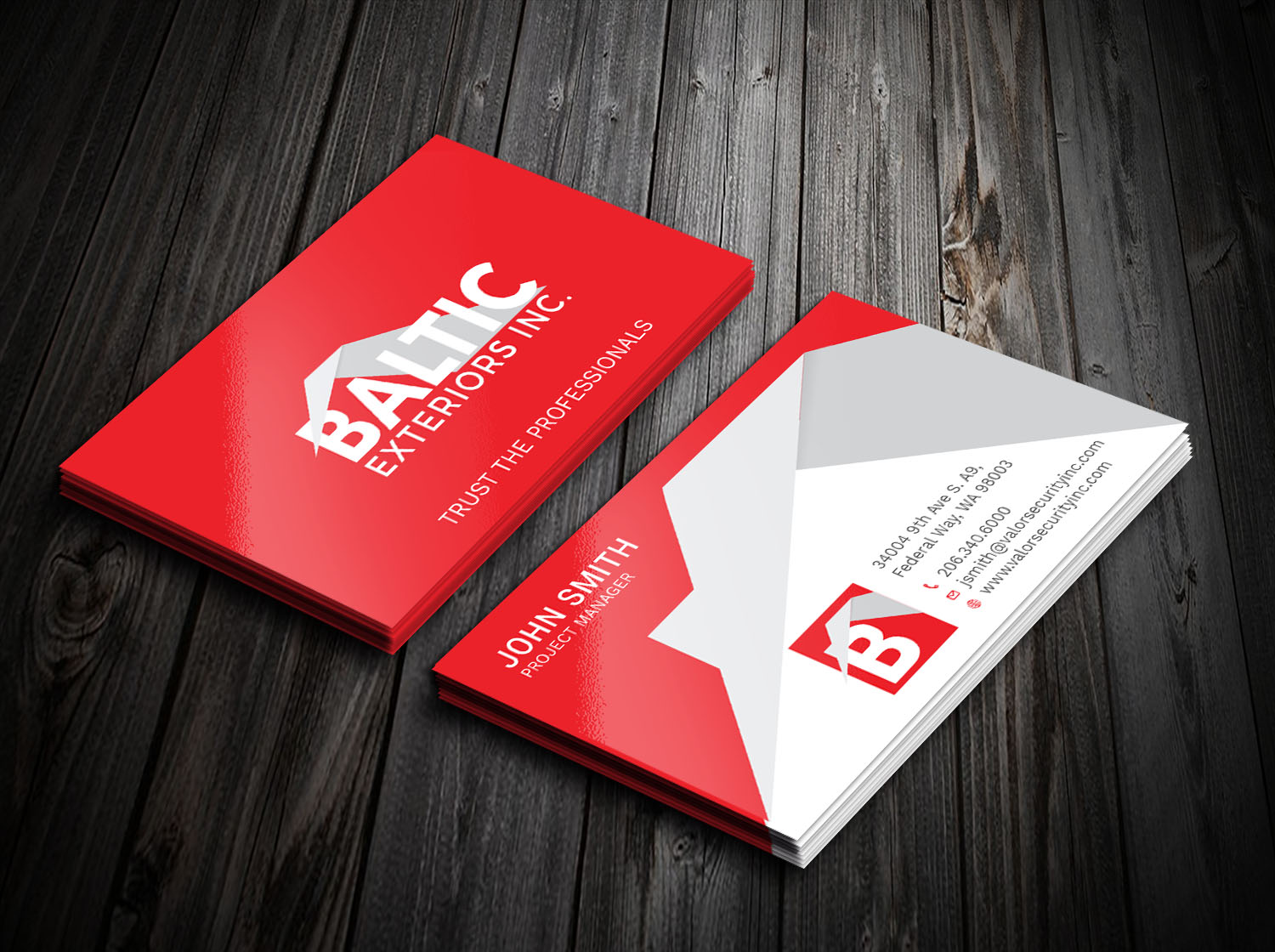 Business Card Design by Tripti Ranjan Gain for Baltic Exteriors | Design #17577556