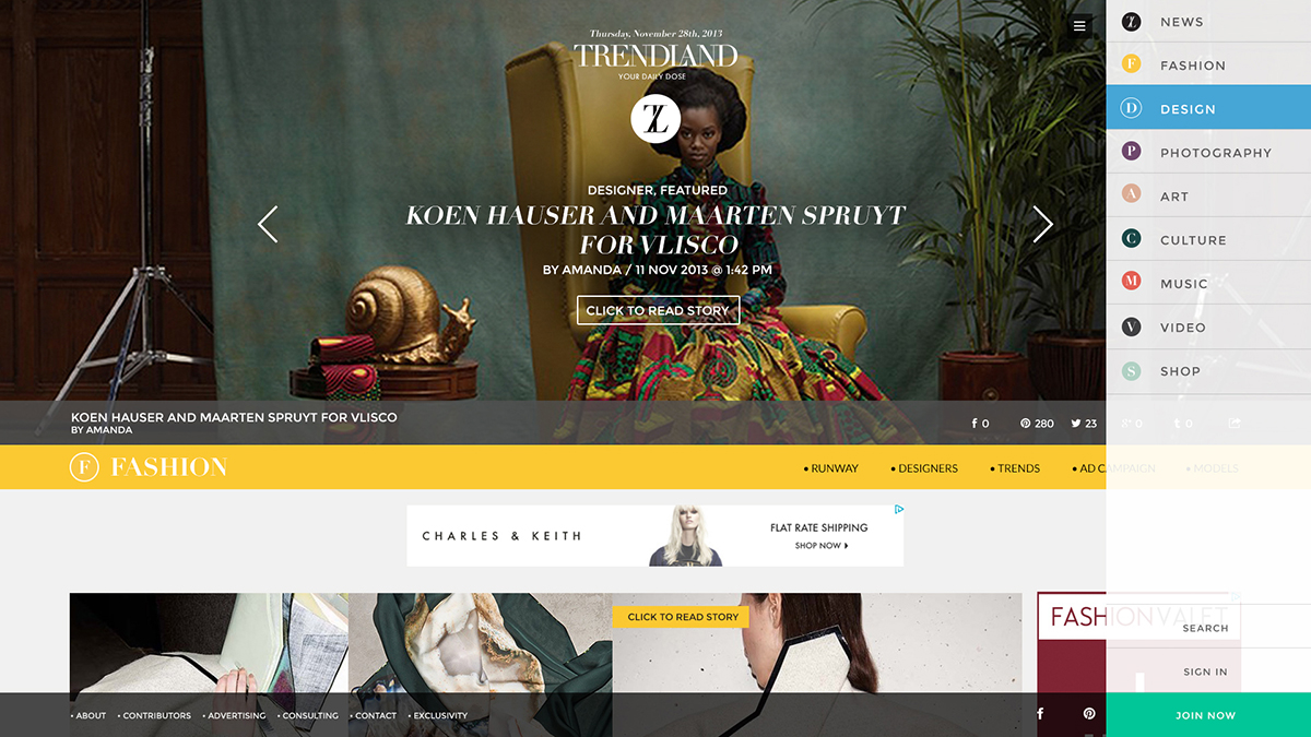 Diseño Web por Freddwood para Trendland LLC | Diseño #2744891