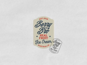 Berry Bro - Real fruit ice cream | Logo Design by mldtrvs