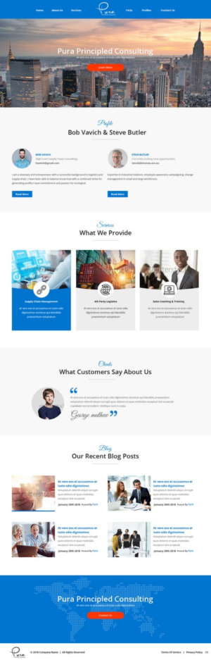 Web Design by pb for Pura Principled Consulting Pty. Ltd. | Design: #17614749