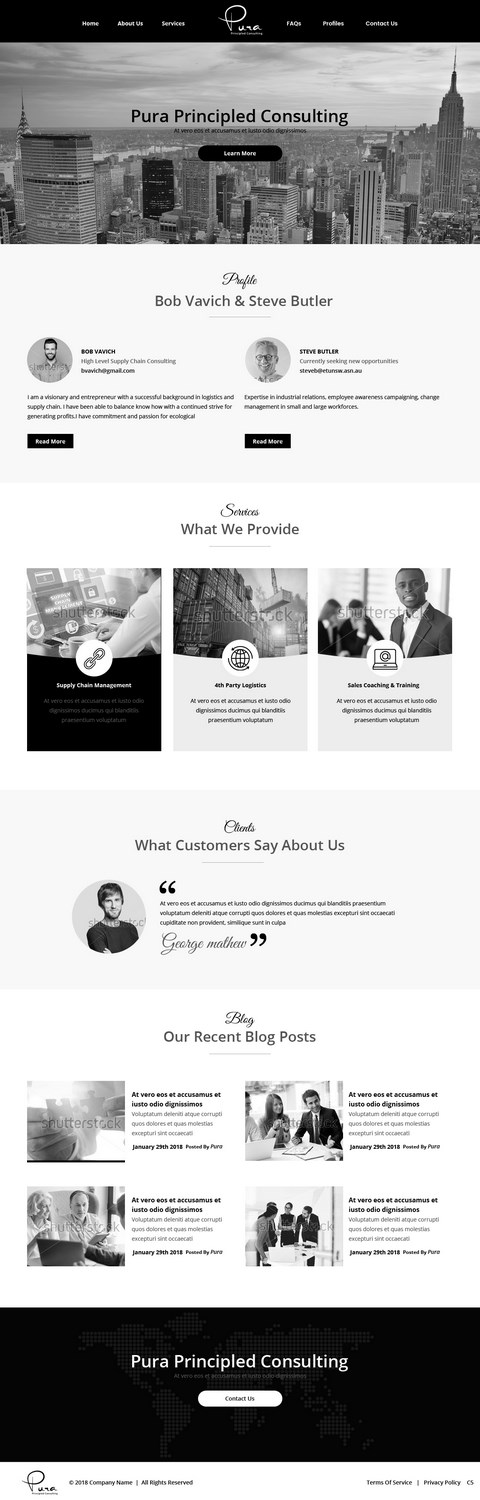 Web Design by pb for Pura Principled Consulting Pty. Ltd. | Design #17614753