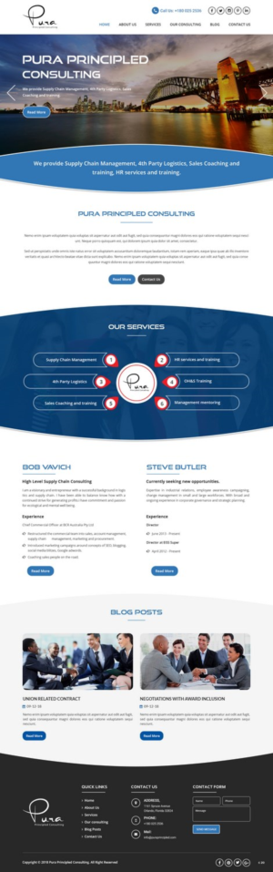 Web Design by pb for Pura Principled Consulting Pty. Ltd. | Design: #17614758
