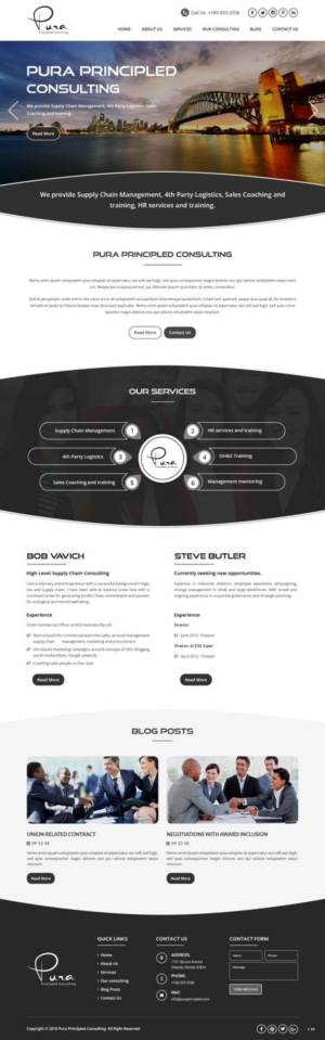 Web Design by pb for Pura Principled Consulting Pty. Ltd. | Design: #17614759