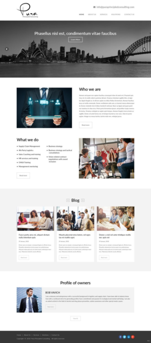 Web Design by pb for Pura Principled Consulting Pty. Ltd. | Design: #17614772