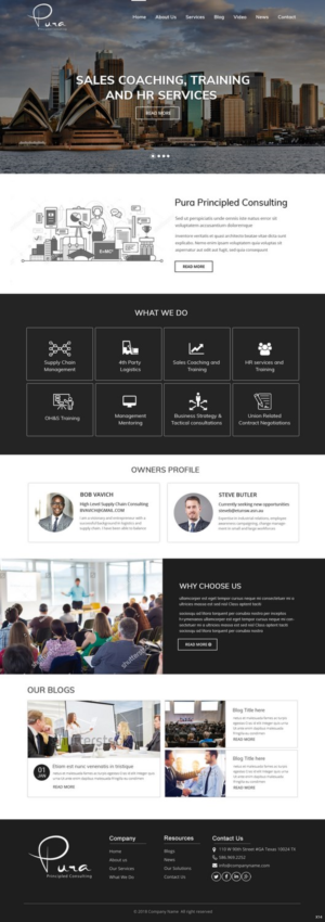 Web Design by pb for Pura Principled Consulting Pty. Ltd. | Design: #17614773
