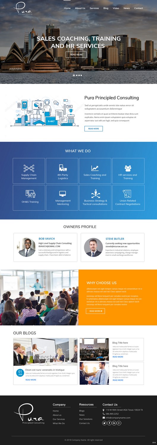 Web Design by pb for Pura Principled Consulting Pty. Ltd. | Design #17614774
