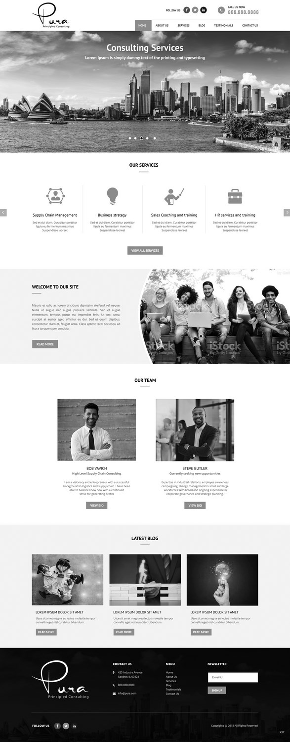 Web Design par pb pour Pura Principled Consulting Pty. Ltd. | Design #17614777