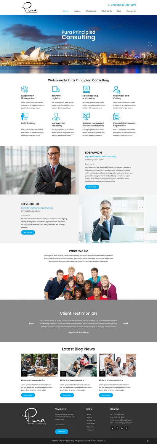 Web Design par pb pour Pura Principled Consulting Pty. Ltd. | Design #17636159
