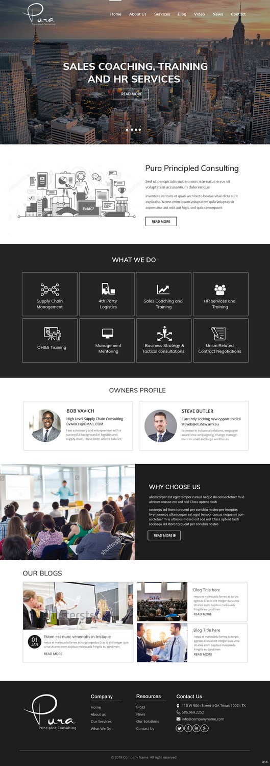 Web Design par pb pour Pura Principled Consulting Pty. Ltd. | Design #17636196