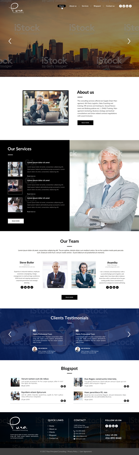 Web Design by chandrayaan.creative for Pura Principled Consulting Pty. Ltd. | Design #17609526
